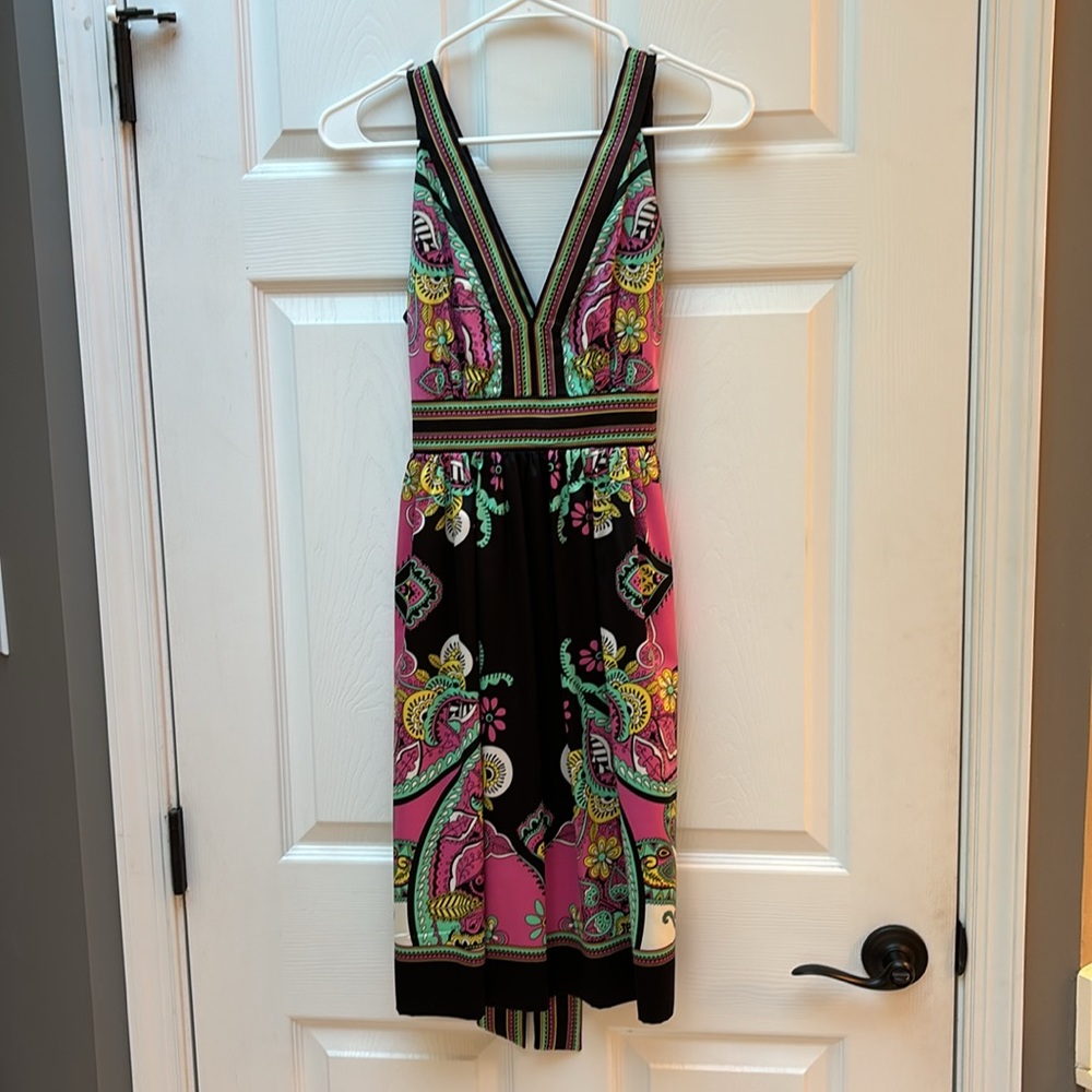 Beige by ECI Satin Cocktail Dress